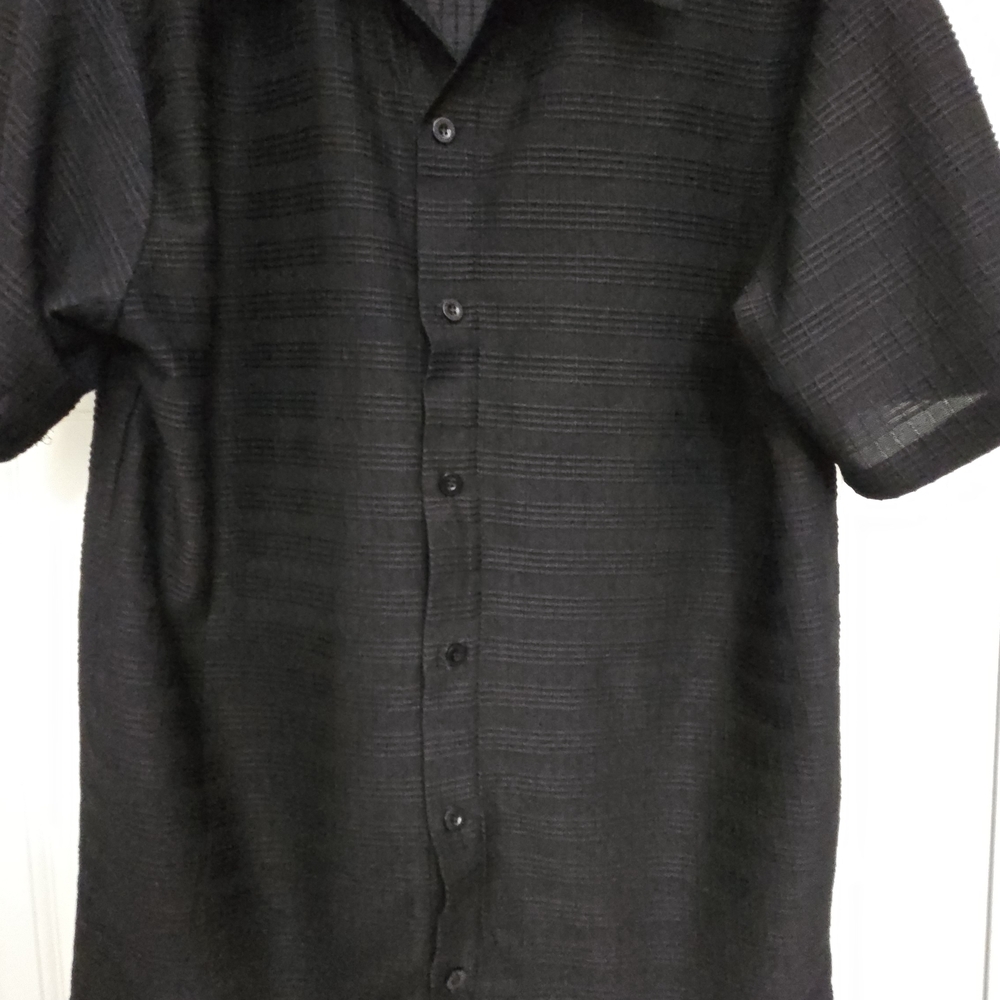 Men's Black Casual Button Down Shirt
